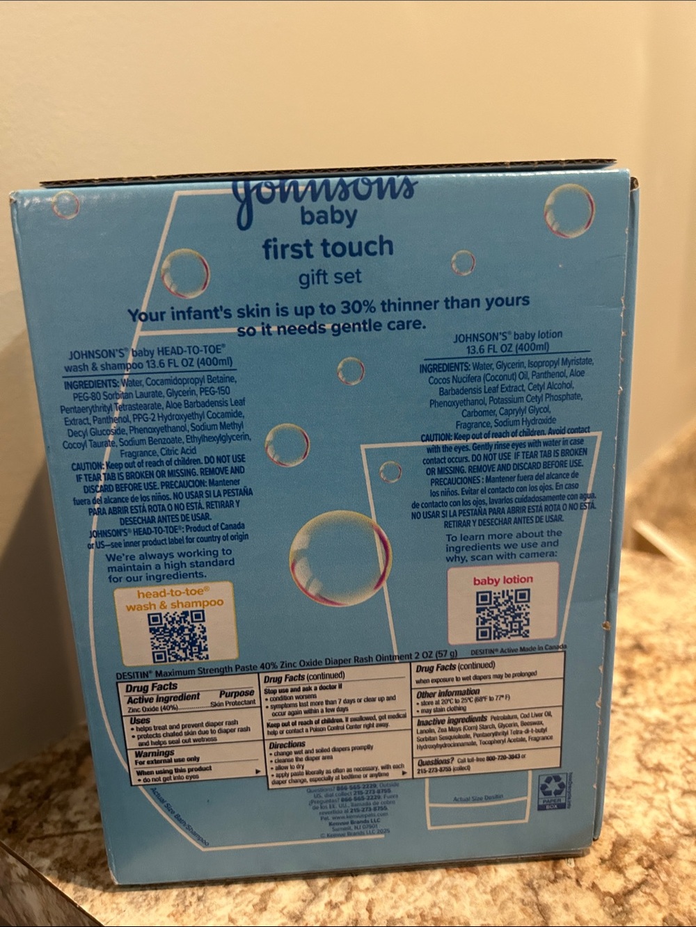 Johnson’s Baby First Touch Gift Set - Blue - Picture 3 of 7